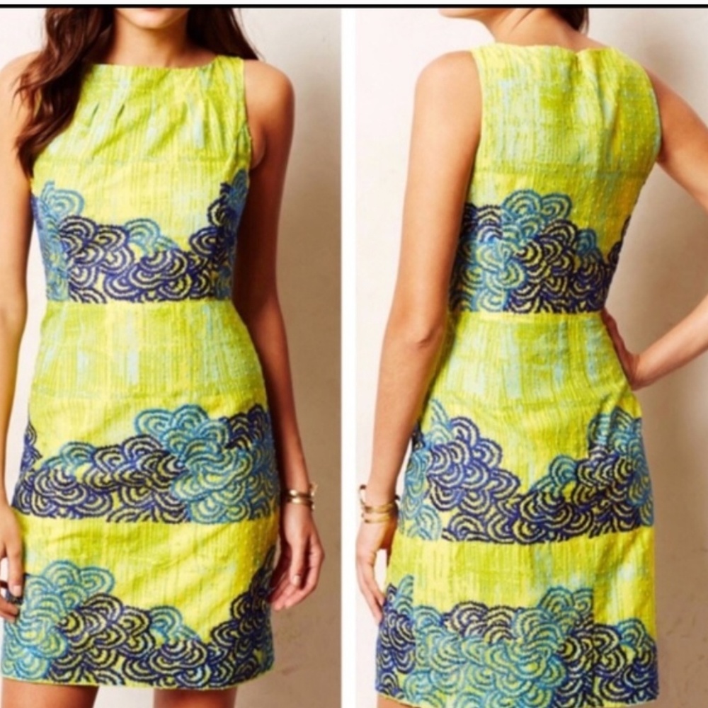 Anthropologie Tabitha dress with matching necklace